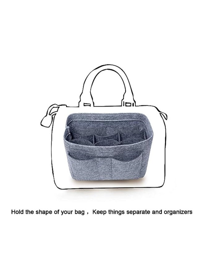 Purse Organizer Insert Women Felt Bag Organizer Insert Multi-Pocket Bag in Bag for Womens Handbag Travel Tote Hobo Bag Storage Purse Liner Divider for Any Brand Tote Grey Size XL