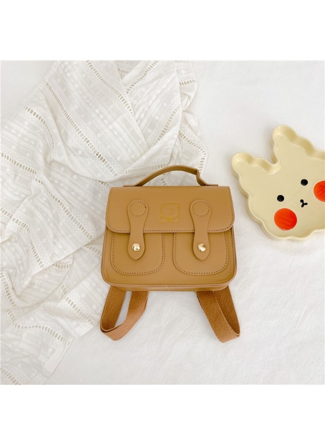 2024 Retro Kids Fashion Backpack Khaki
