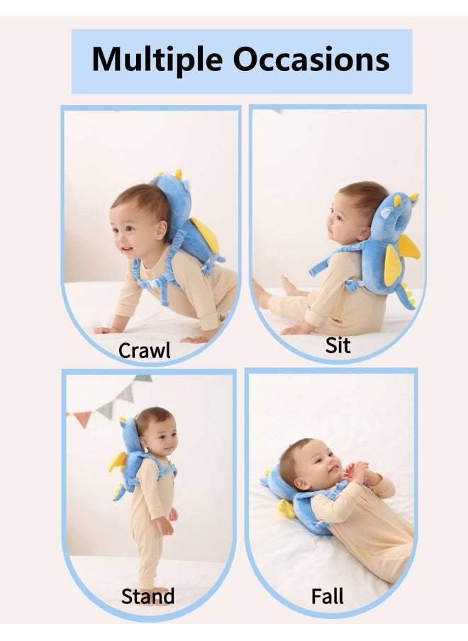 JunNeng Toddler Baby Head Protection Cushion Backpack Wear, Dinosaur