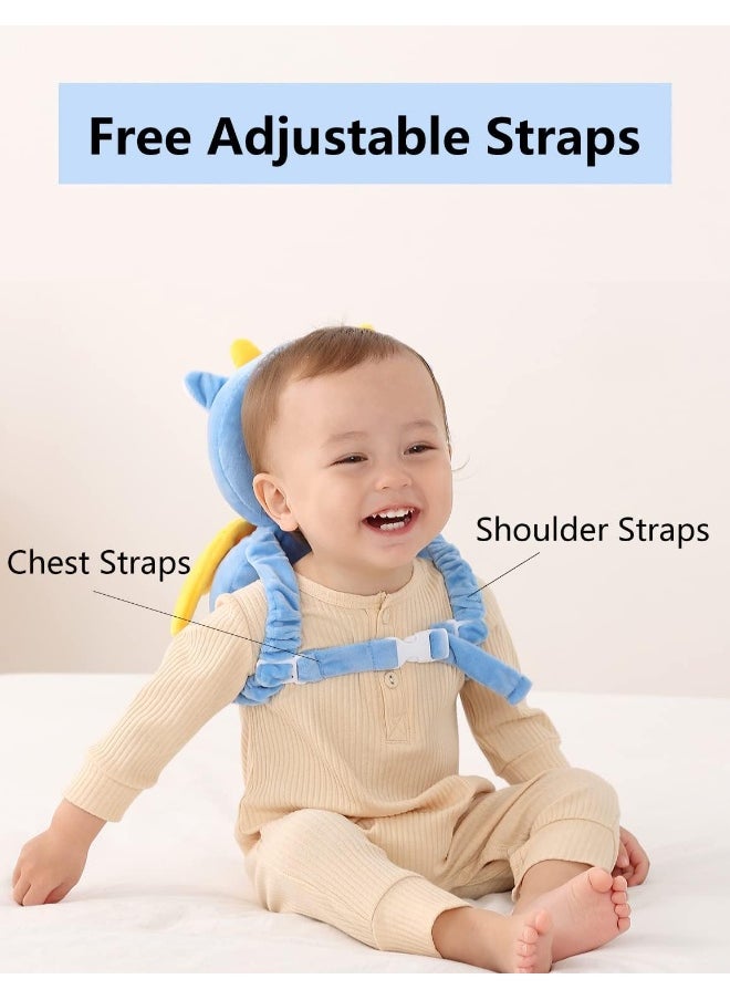 JunNeng Toddler Baby Head Protection Cushion Backpack Wear, Dinosaur