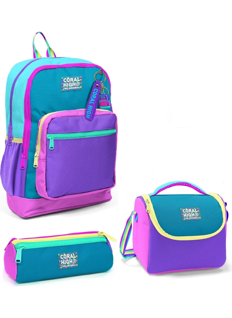 Kids Pink Pastel Colors 3-Piece Bag Set