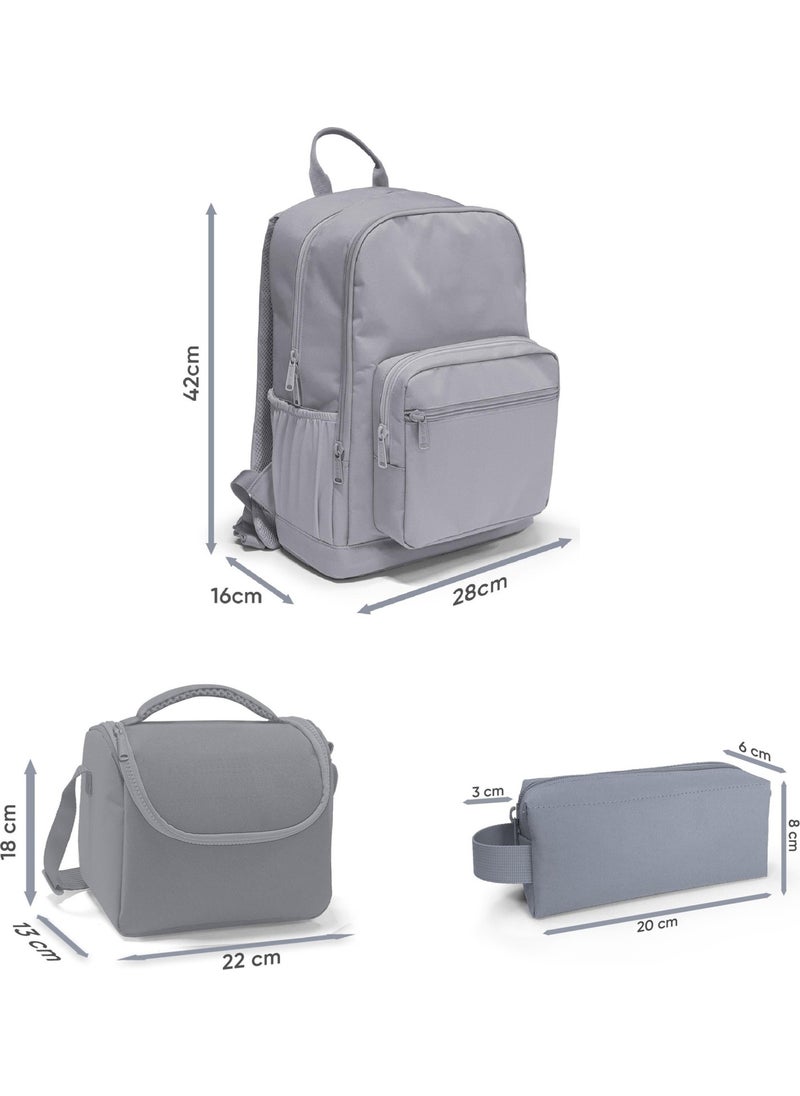 Kids Pink Pastel Colors 3-Piece Bag Set