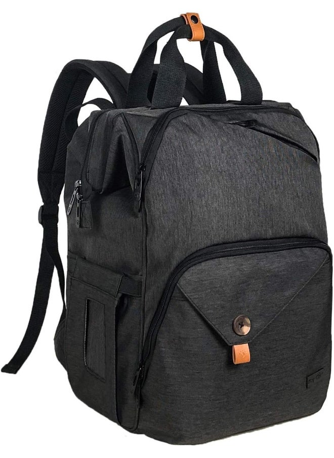 Hap Tim Baby Diaper Bag Backpack Large Capacity Double Compartment with Stroller Straps, Waterproof Nappy Bag Backpack for Newborn Mother/Father