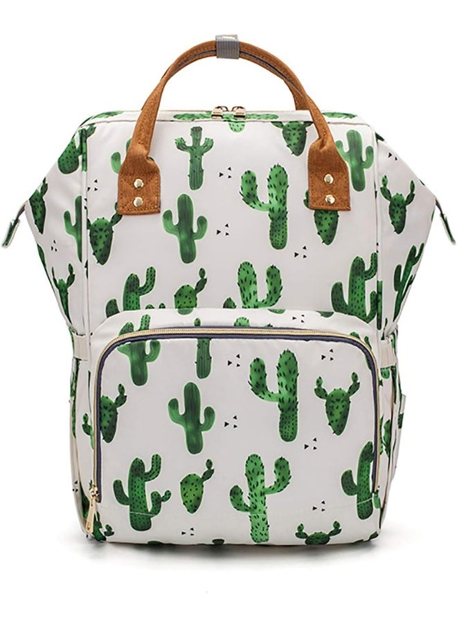 Flower Baby Diaper Backpack with Stroller Straps Large Capacity Baby Bags for Fashion Mommy Maternity Nappy Bag Cactus