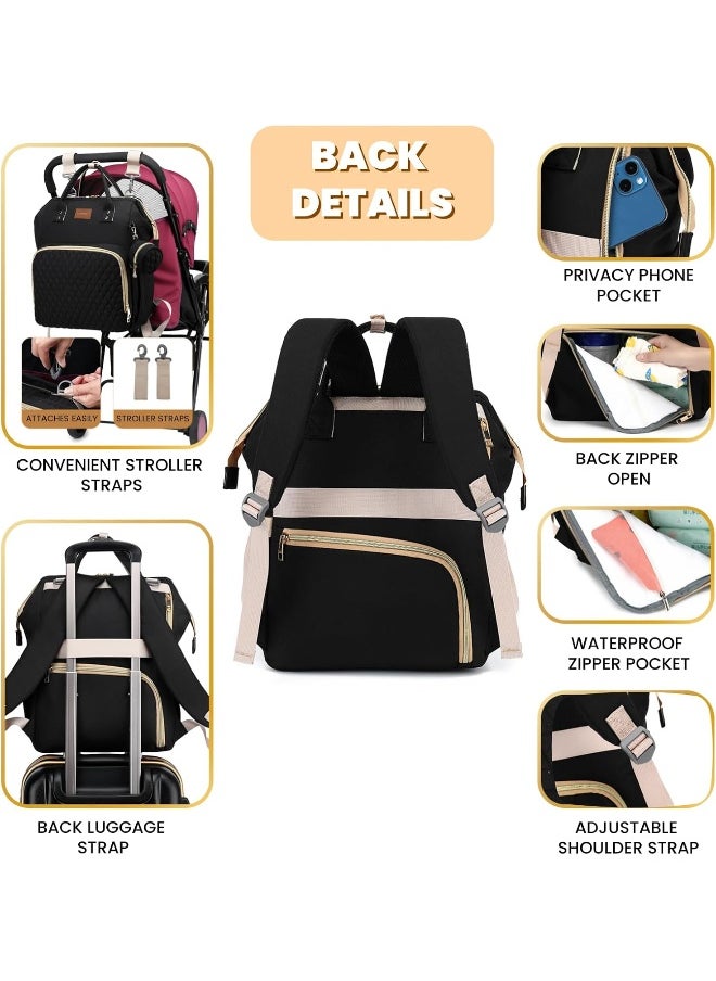 ROSEGIN Baby Diaper Bag Backpack with Portable Travel Changing Pad