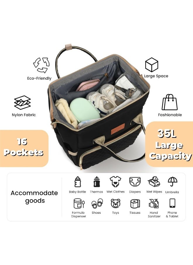 ROSEGIN Baby Diaper Bag Backpack with Portable Travel Changing Pad