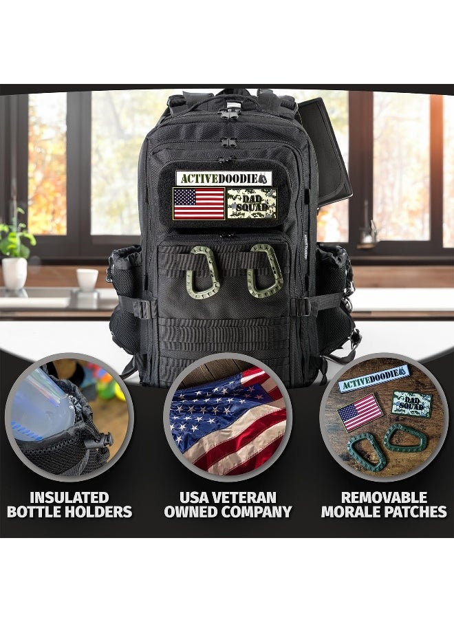 Active Doodie Dads Diaper Bag Backpack, Waterproof Tactical Style Baby Bag for Men