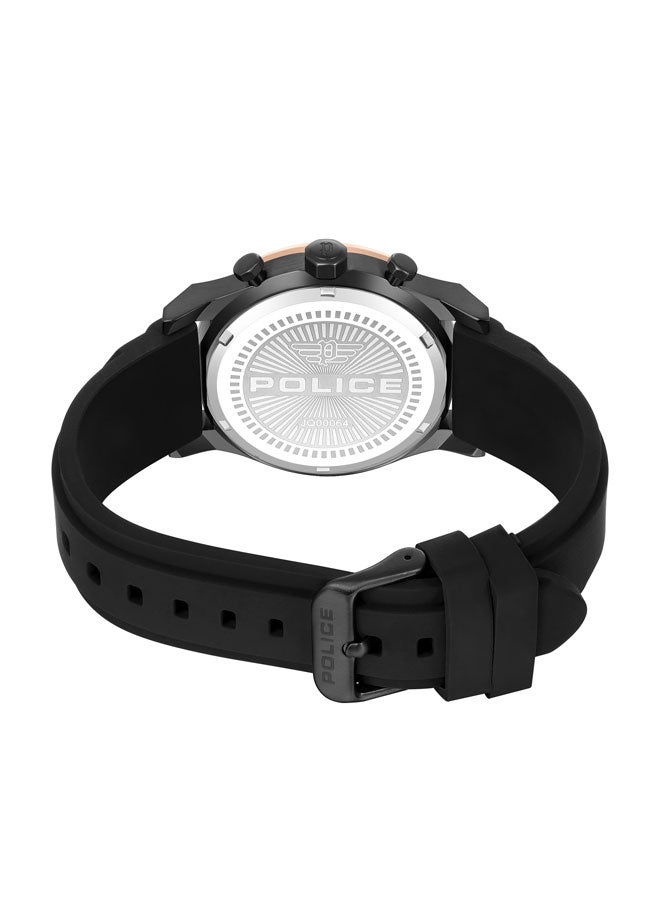 Men's Knotty Watch, 42mm Stainless Steel Case, Multi-Function Display & Silicone Strap