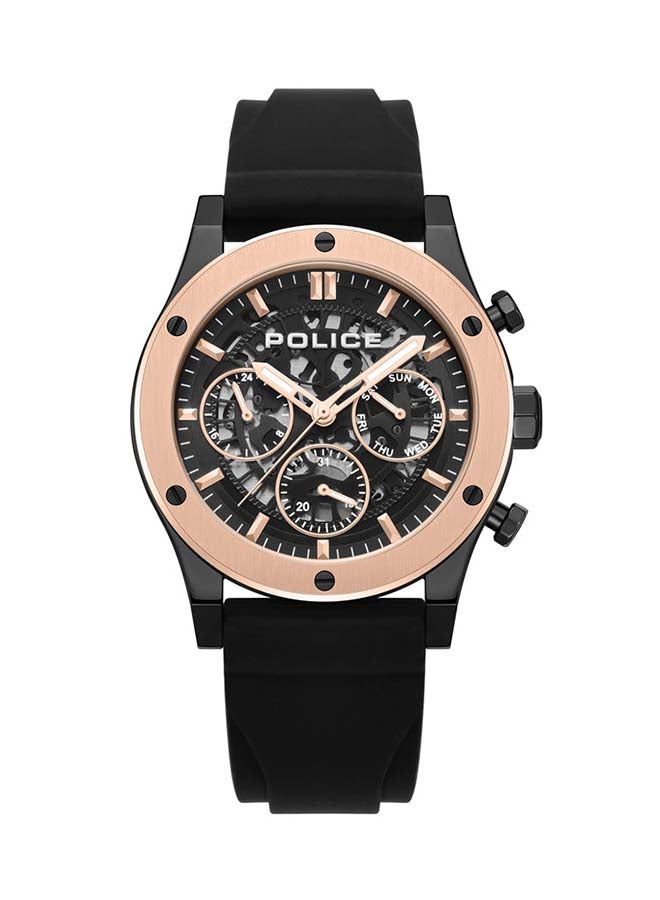 Men's Knotty Watch, 42mm Stainless Steel Case, Multi-Function Display & Silicone Strap