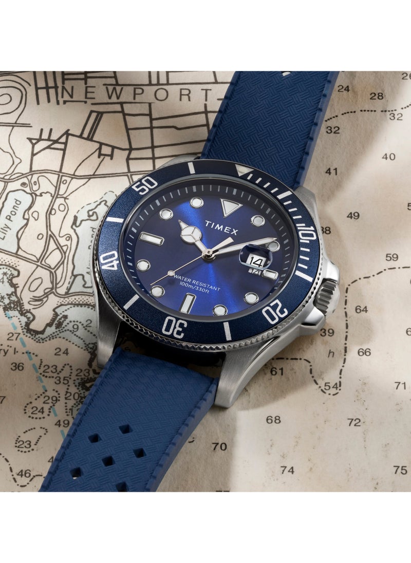 Timex Men's Silver/Blue Watch | TW2Y05000