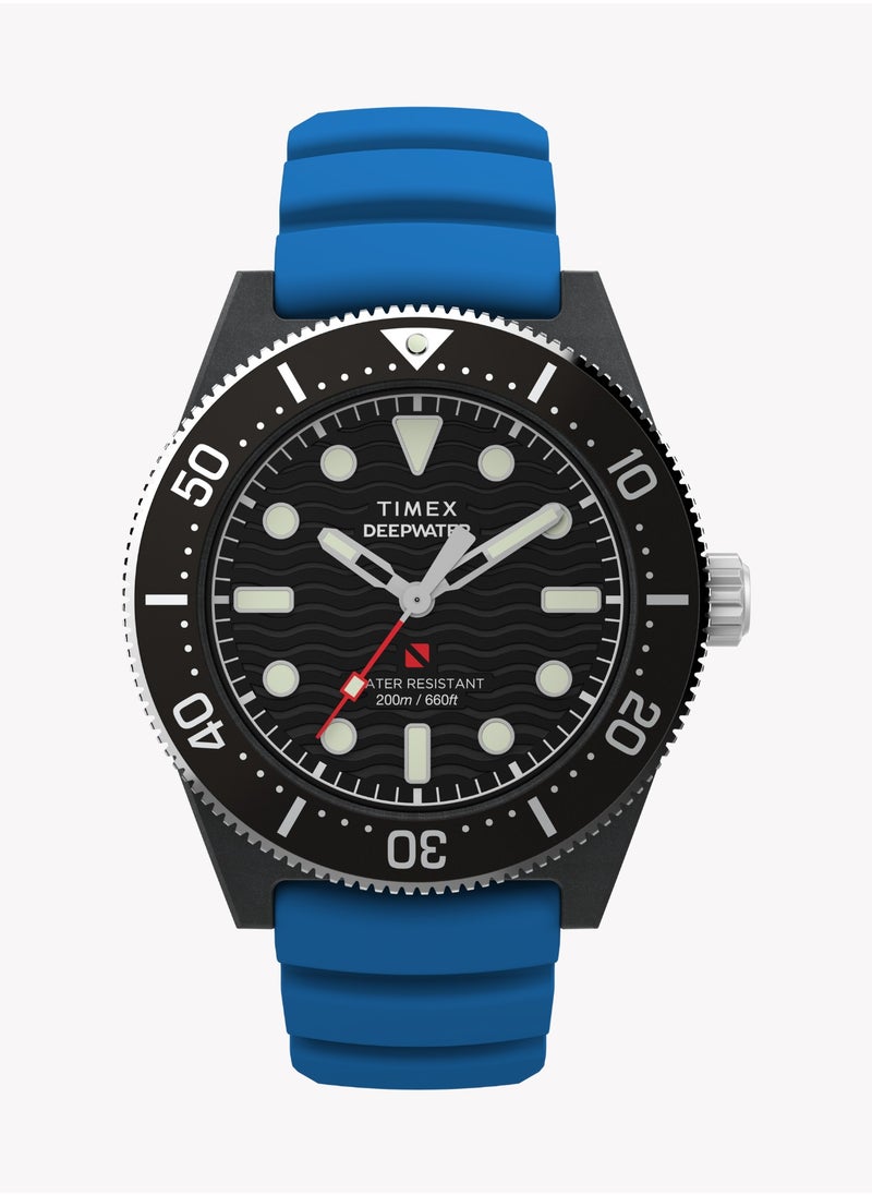 TIMEX Men's Black Resin/Blue Rubber Watch | TW2Y02500