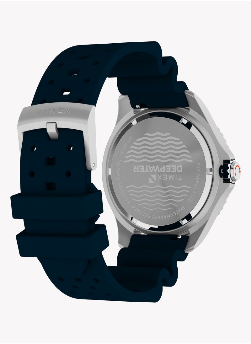 TIMEX Men's Silver/Blue Stainless Steel Watch | TW2W81500