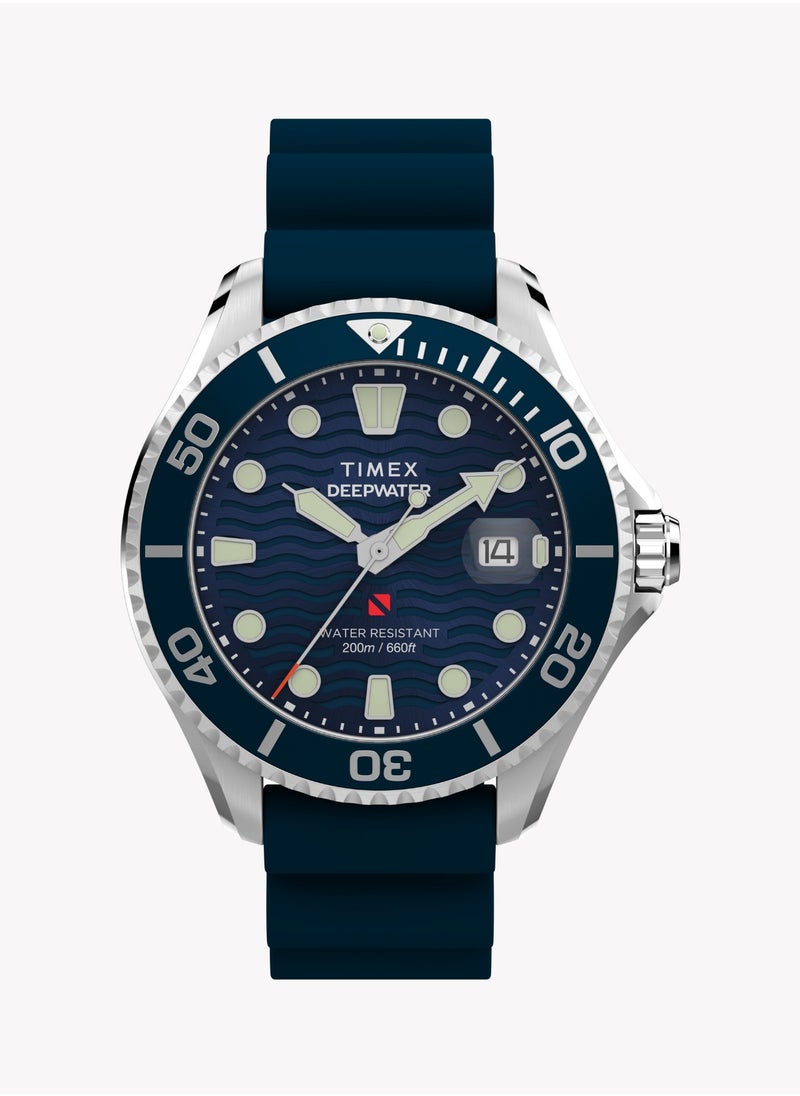 TIMEX Men's Silver/Blue Stainless Steel Watch | TW2W81500
