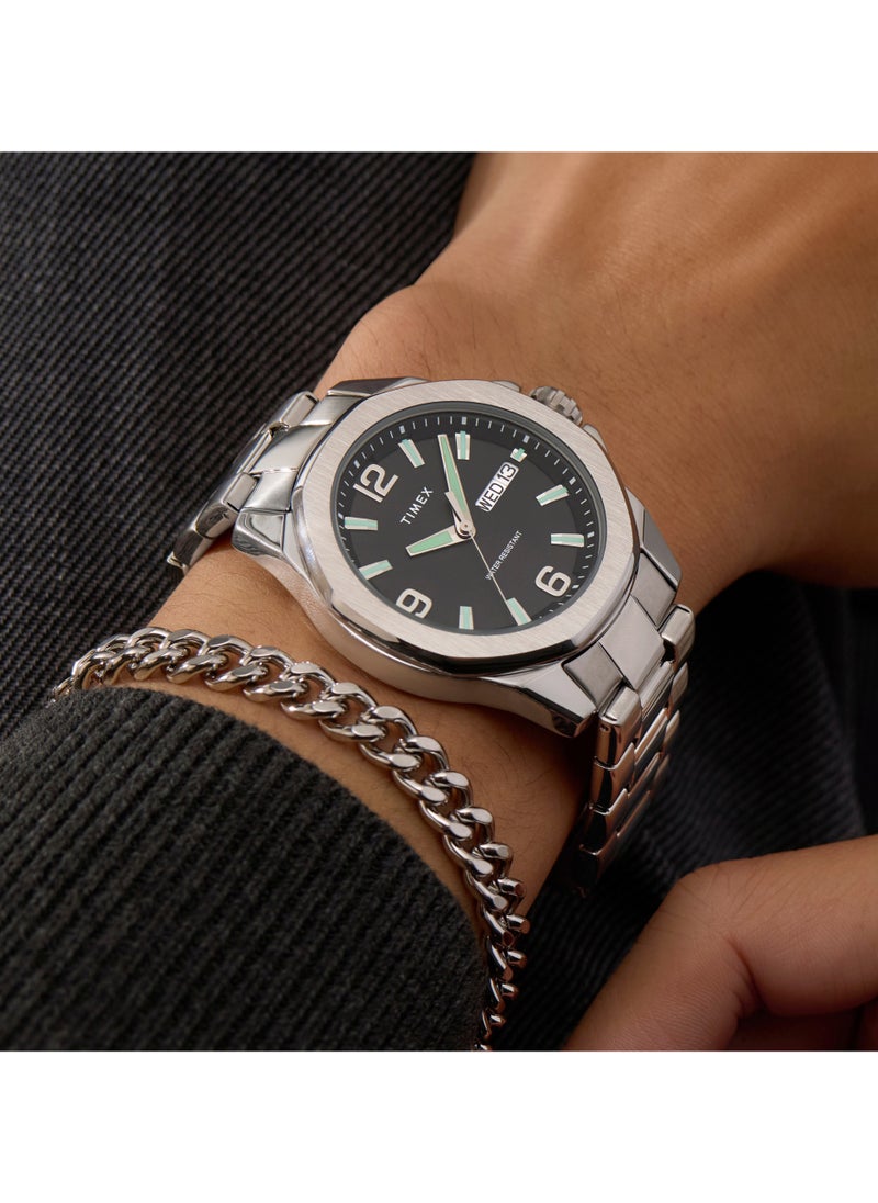 TIMEX Men's Silver Stainless Steel Watch | TW2W92700