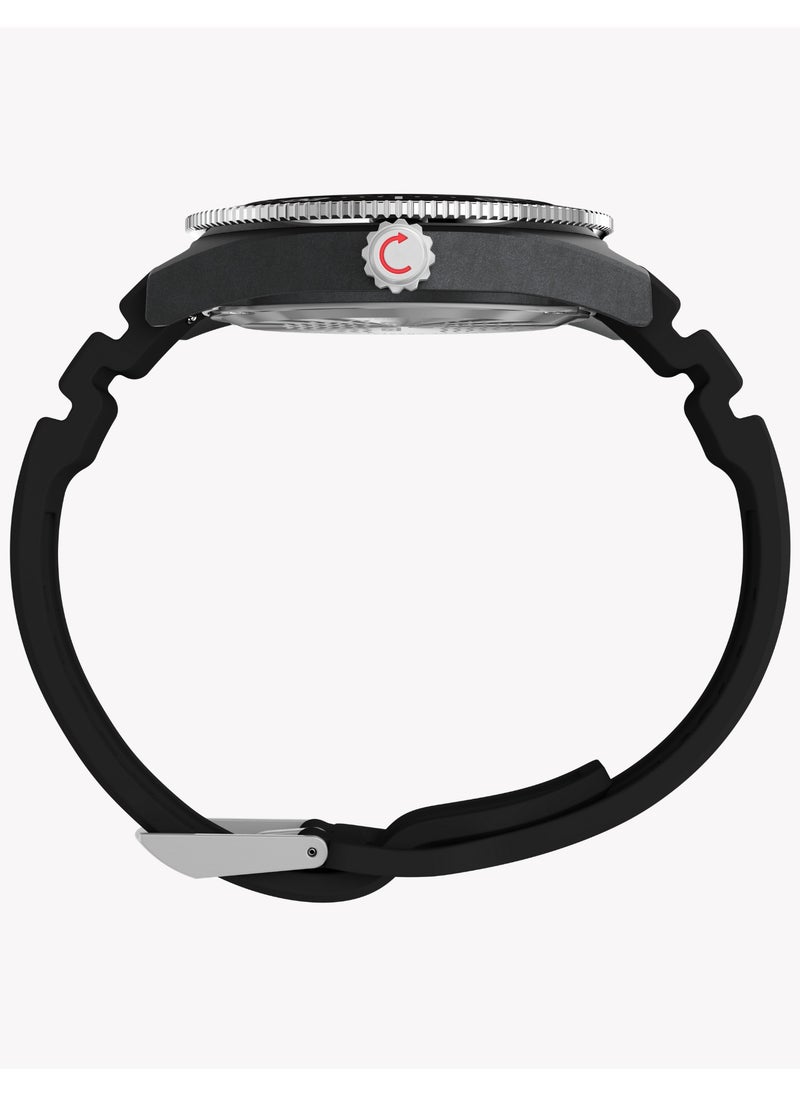 TIMEX Men's Black Resin Watch, Black/Black | TW2Y02200