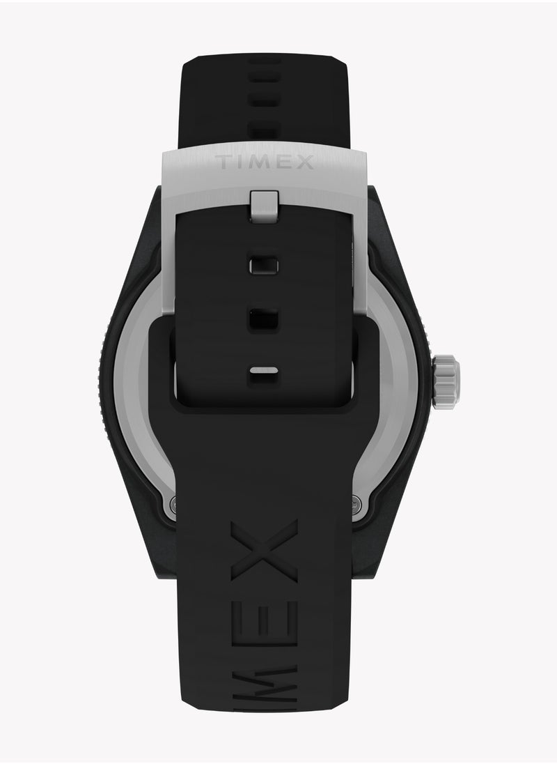 TIMEX Men's Black Resin Watch, Black/Black | TW2Y02200