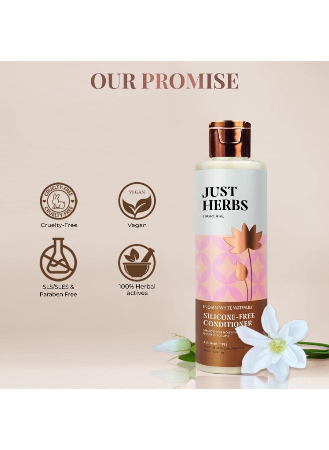 Kumuda Indian White Water Lily Conditioner For All Type Of Hair, 200 Ml (Parabens And Sls Free), 1 Count