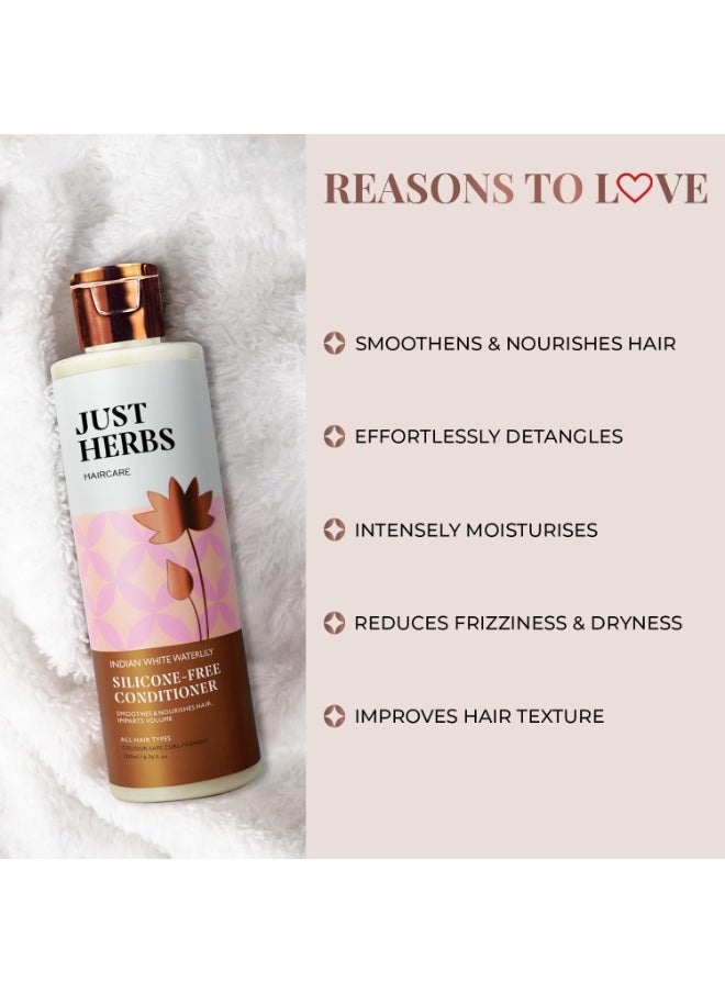 Kumuda Indian White Water Lily Conditioner For All Type Of Hair, 200 Ml (Parabens And Sls Free), 1 Count