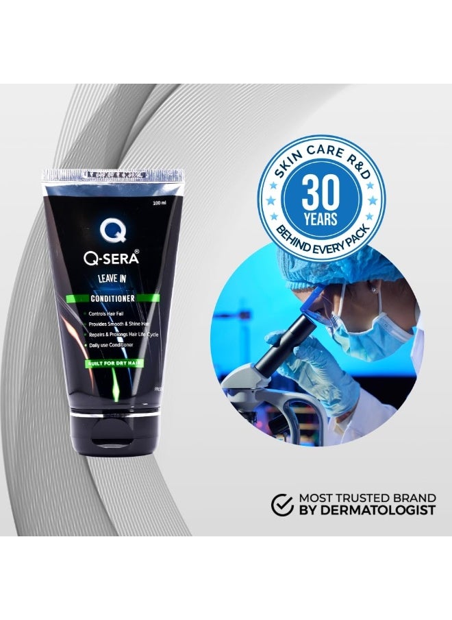 Leave In Conditioner for dry & frizzy Hair | Silicon free I Paraben free | built for dry hair I makes hair smooth, moisturized, tangle free | 100 ml