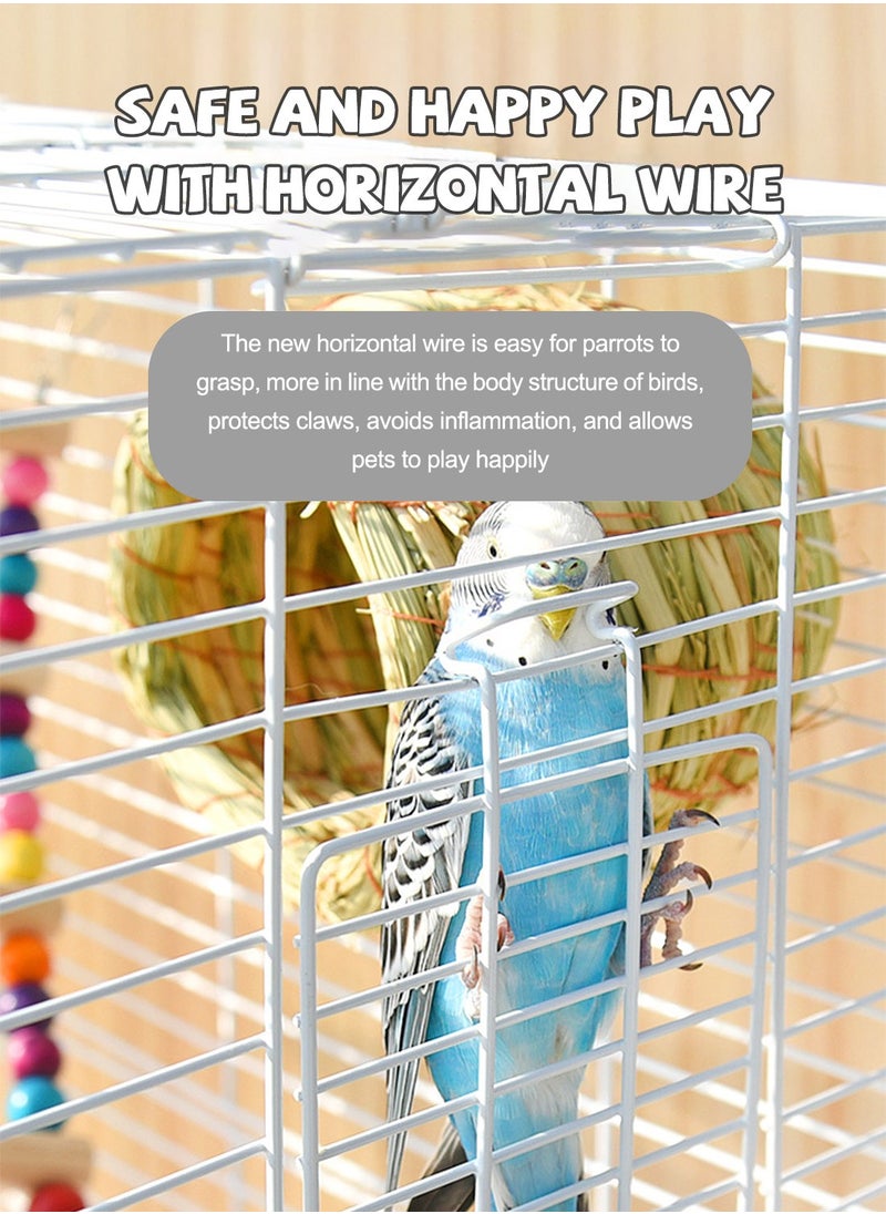 Large Transparent Bird Cage Parrot Cage Bird House Villa Large Space Viewing Cage