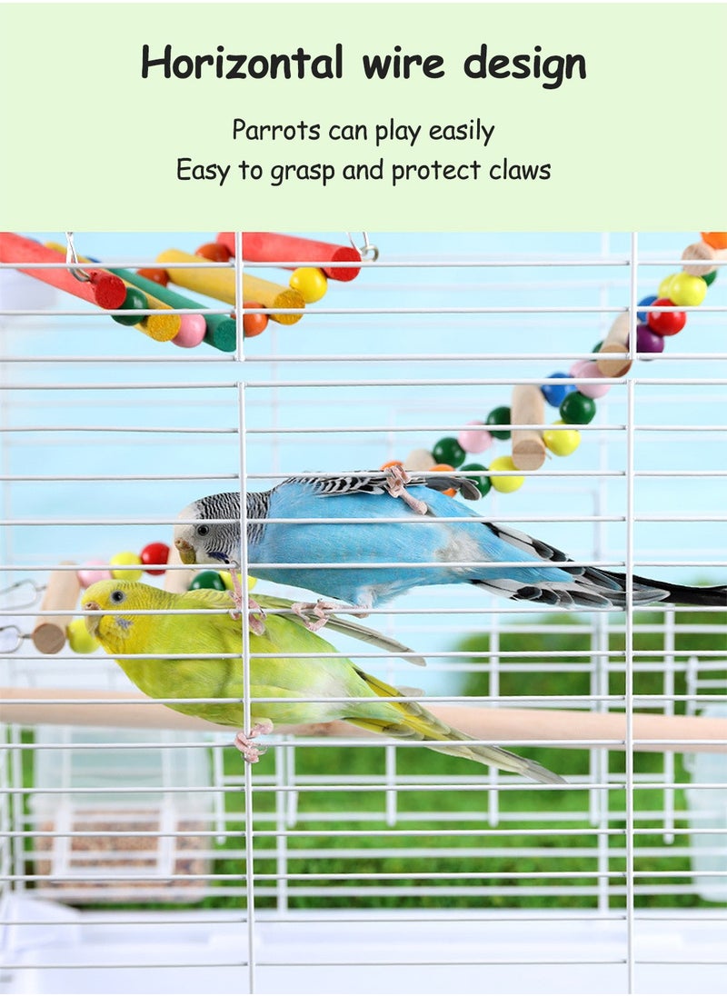 Large Transparent Bird Cage Parrot Cage Bird House Villa Large Space Viewing Cage