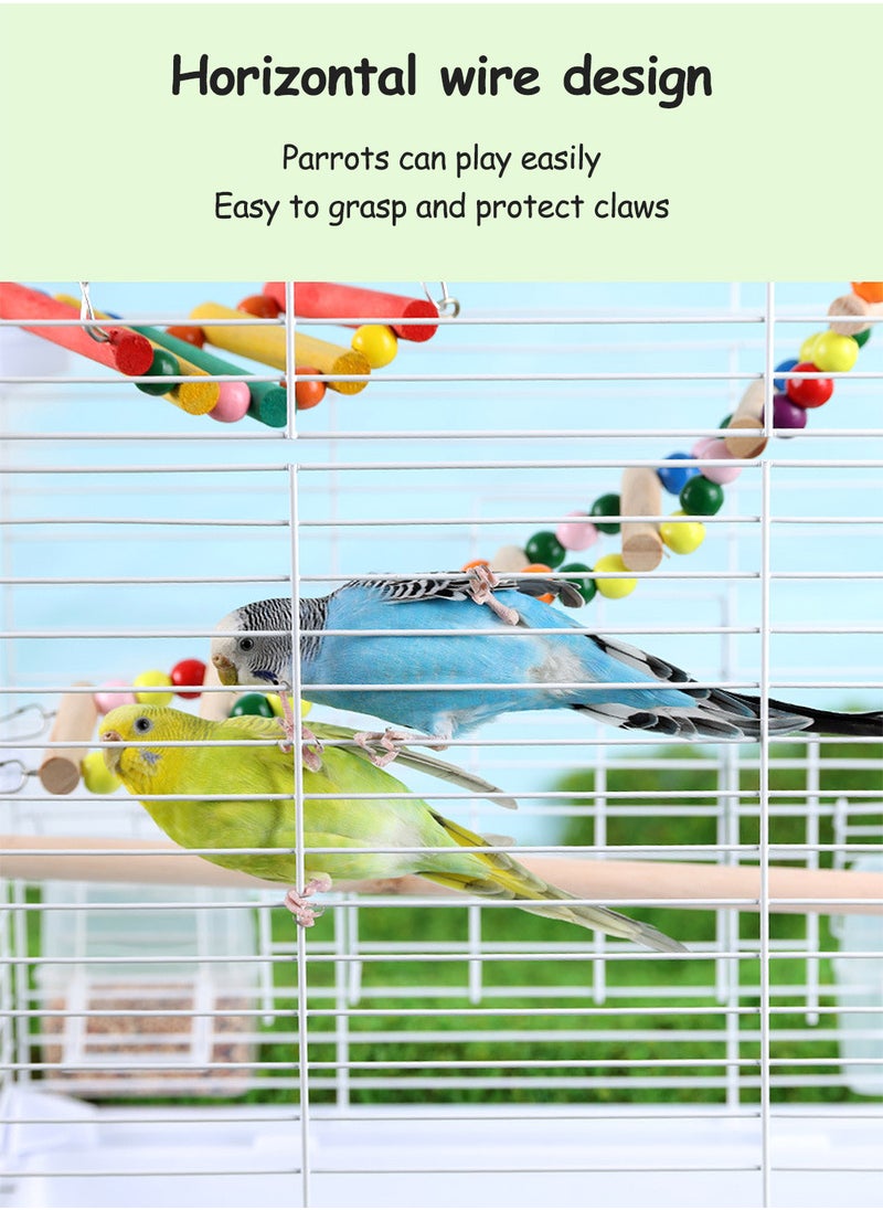 Heightened Transparent Bird Cage Parrot Cage Tiger Skin Peony Black Phoenix Extra Large Home Villa Large Space Viewing Cage