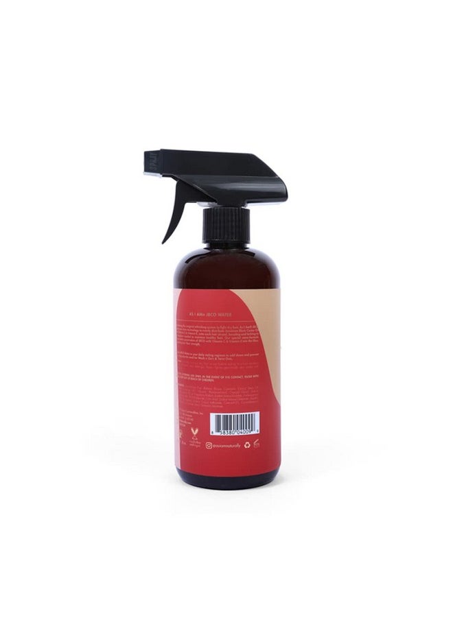As Am JBCO Water 16 oz - Nano Curl Strengthener - Moisturizes and Detangles - Anti-Frizz - Increases Fiber Strength - Enriched with Jamaican Black Castor Oil, Vitamin C, and Vitamin E, Red