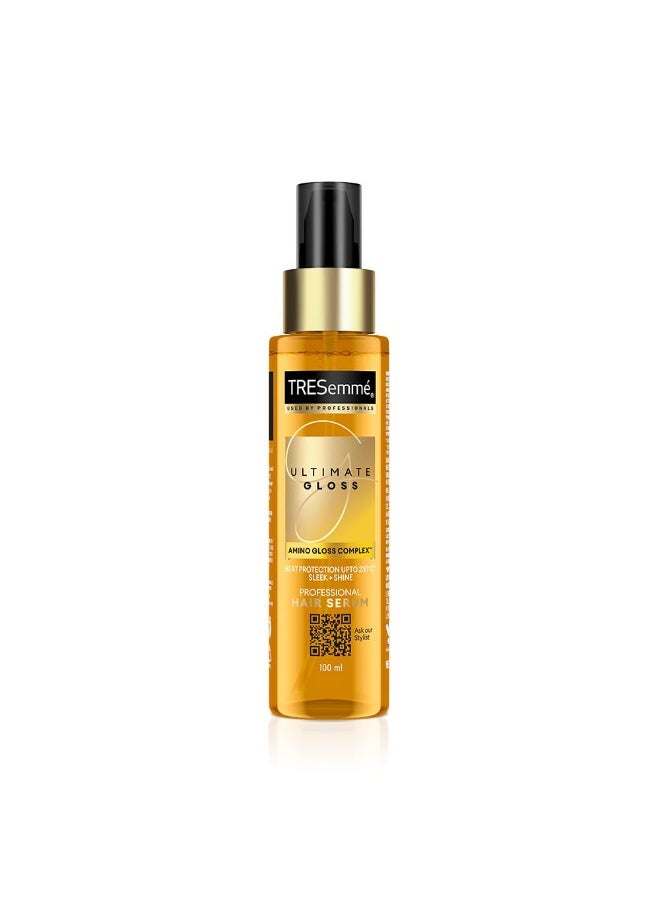 Gloss Ultimate Ultra Shine Hair Serum 100ml with Macadamia Oil & Vitamin E, for Super shiny Finish