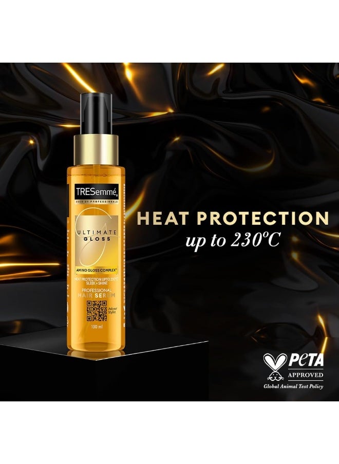 Gloss Ultimate Ultra Shine Hair Serum 100ml with Macadamia Oil & Vitamin E, for Super shiny Finish