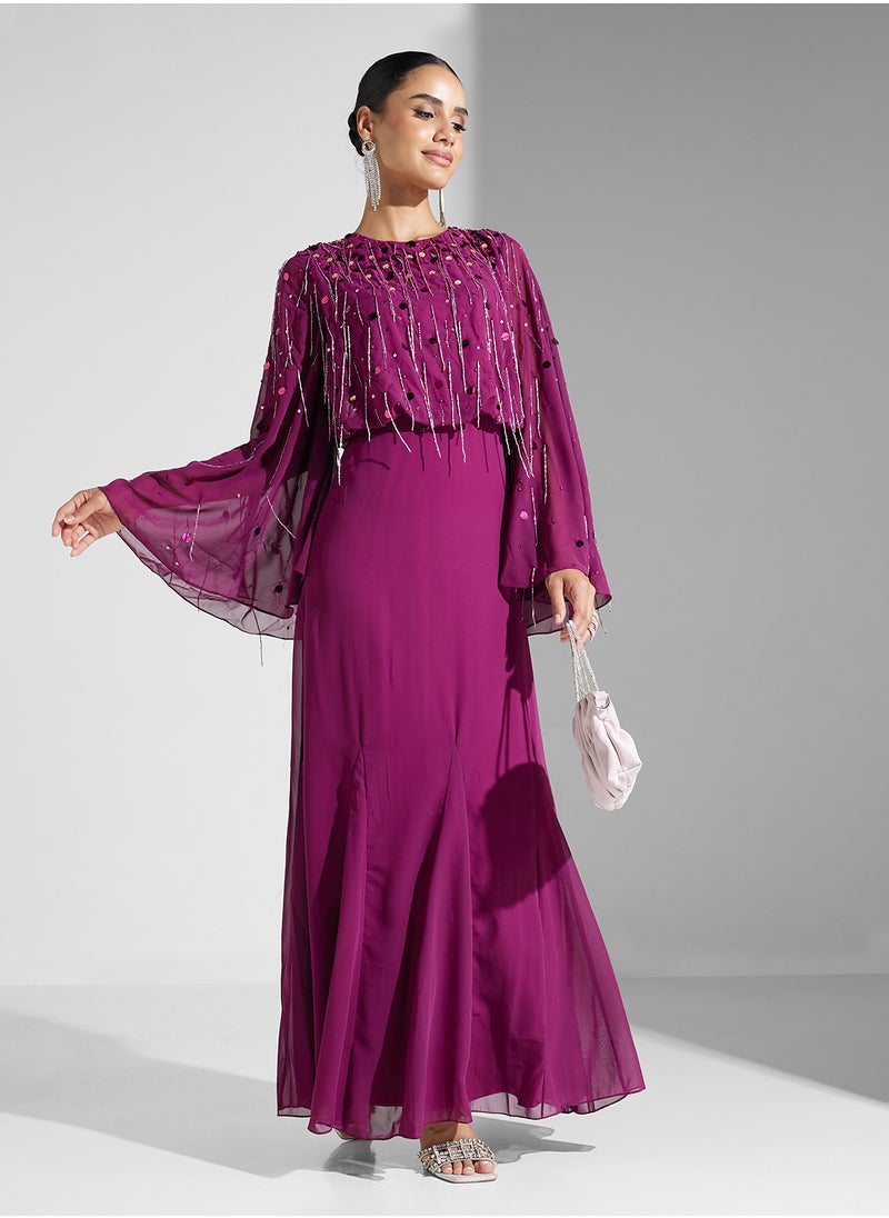 Overlay Chiffon Dress