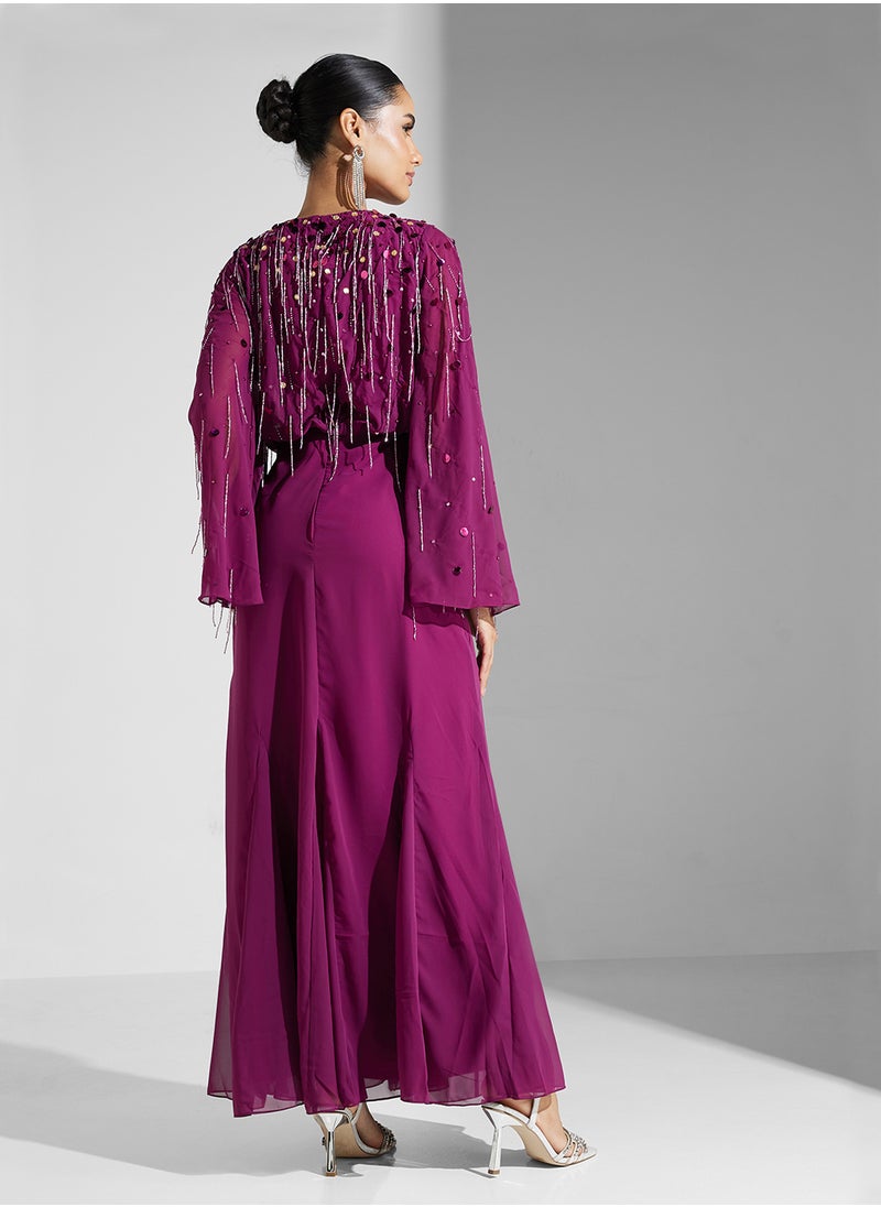 Overlay Chiffon Dress