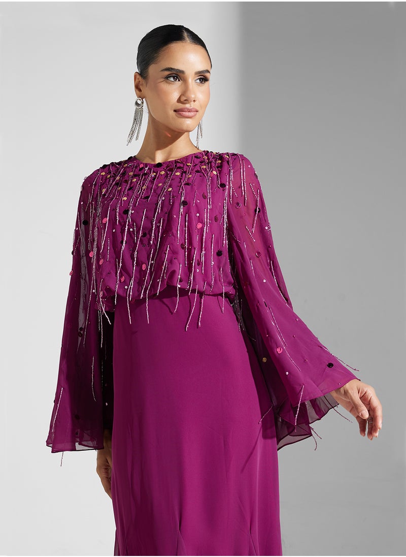 Overlay Chiffon Dress