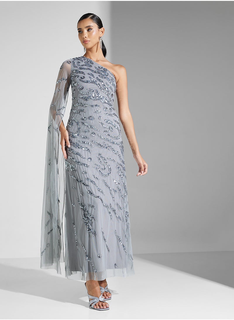 One-Shoulder Maxi Dress