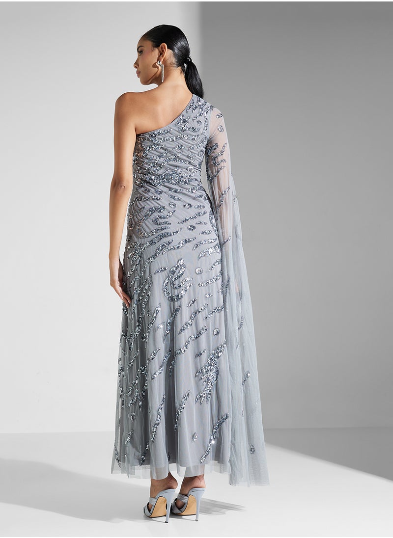 One-Shoulder Maxi Dress