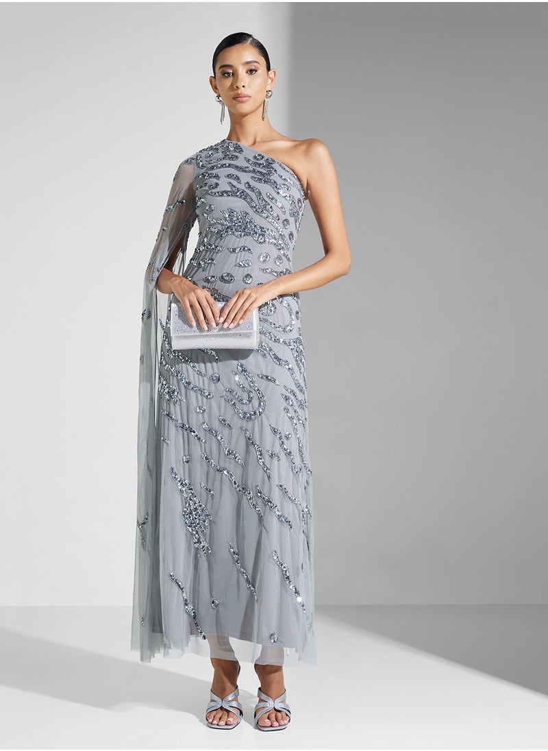 One-Shoulder Maxi Dress