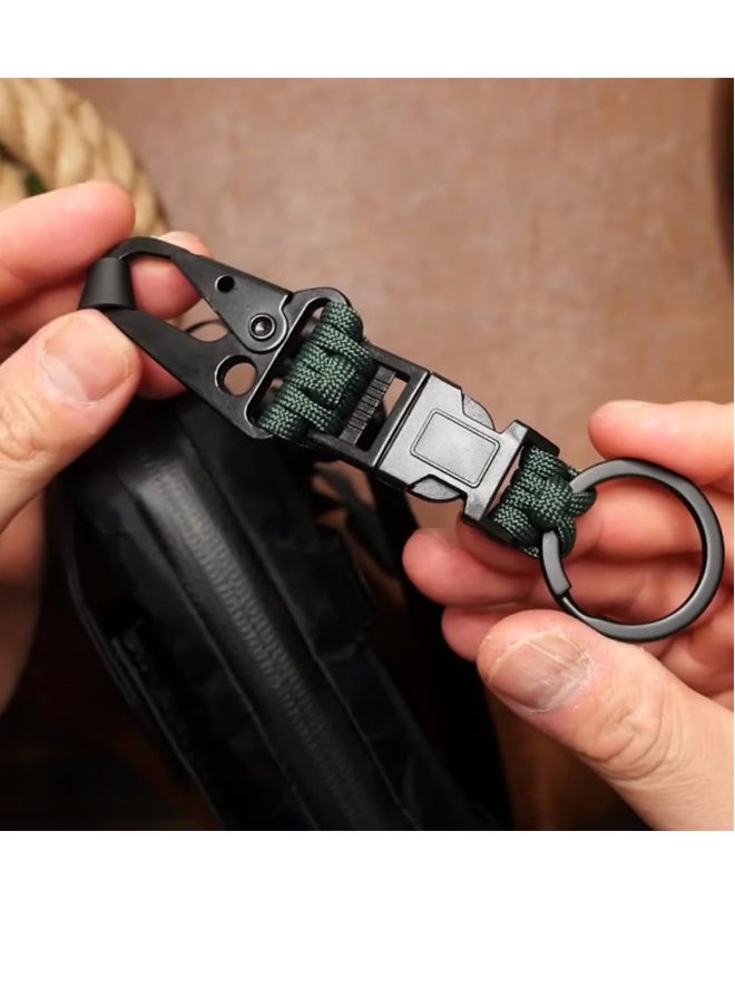 Tactical Snap Hook 1-inch Car Keys Chain Clip Zinc Alloy Heavy Duty Keychain Attachments for Paracord Bracelets Indoor & Outdoor Hiking Fishing Camping Molle Bags 12 Sets