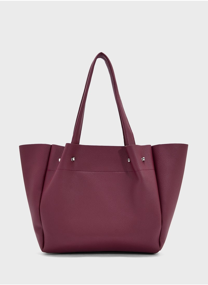 2 In 1 Minimalist Tote Bag With Pouch