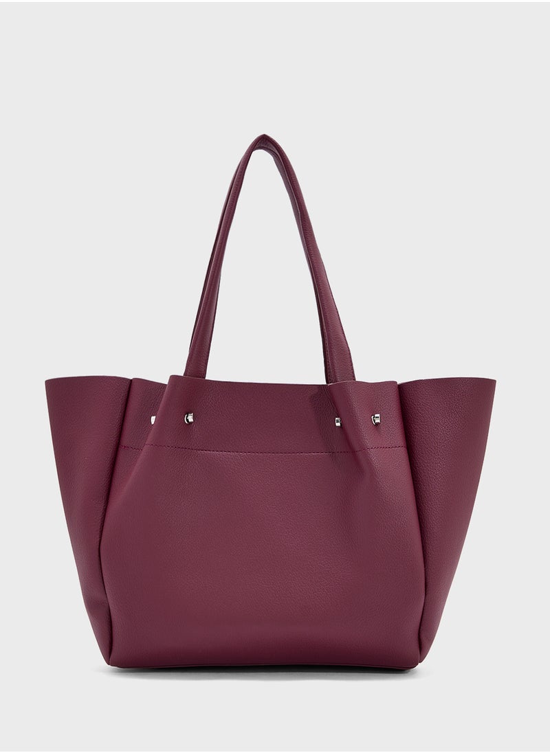 2 In 1 Minimalist Tote Bag With Pouch