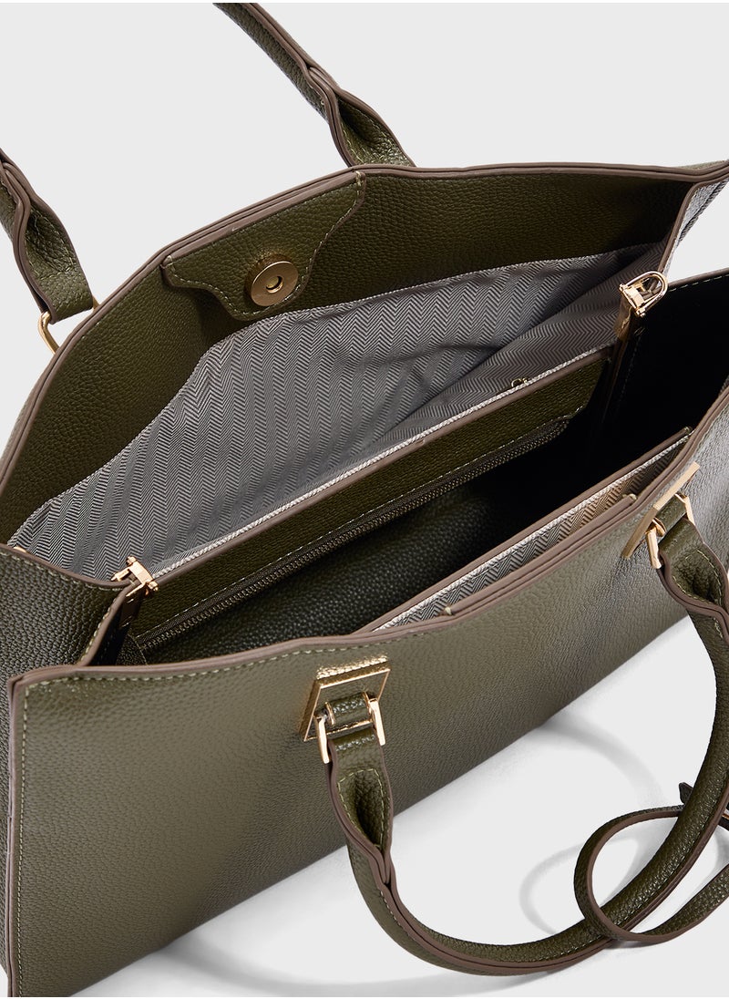 Flower Charm Tote Bag