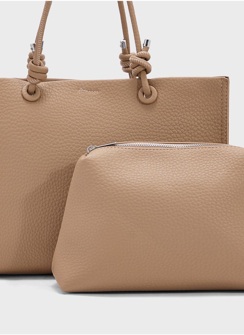 Knot Detail Large Tote Bag