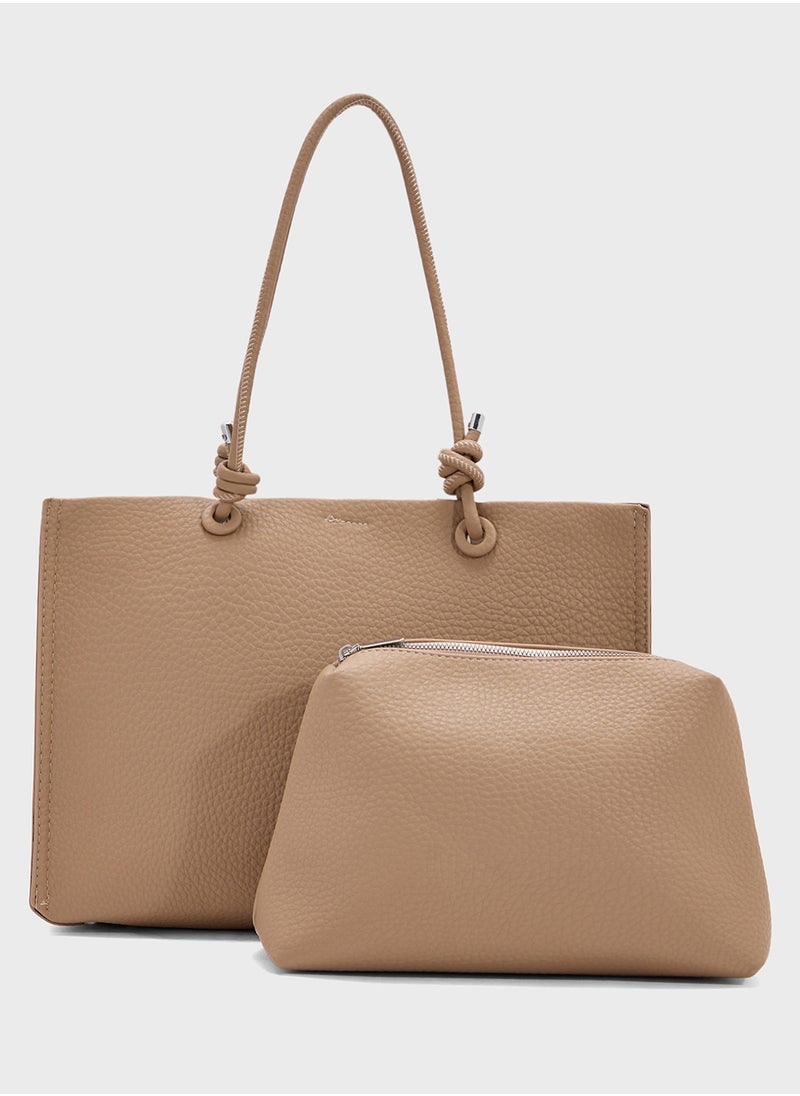 Knot Detail Large Tote Bag