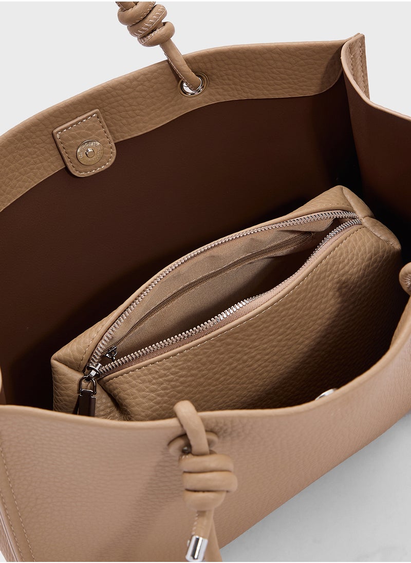 Knot Detail Large Tote Bag