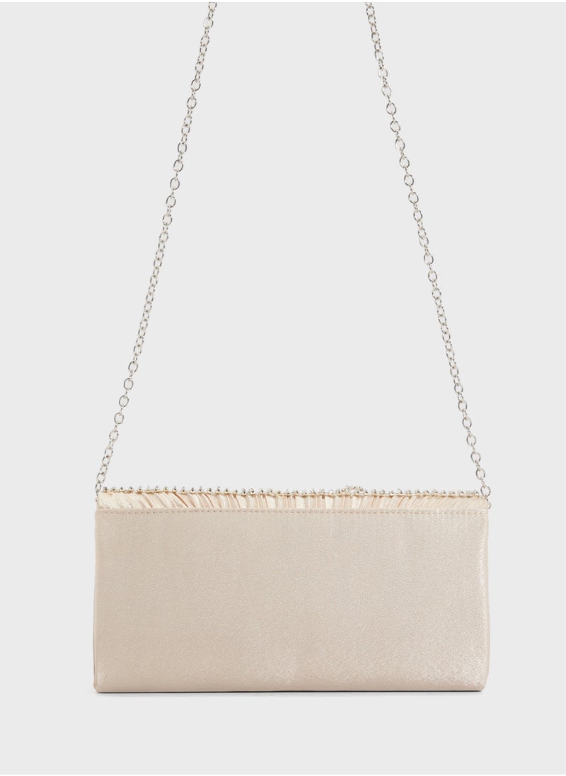 Tear Drop Diamante Clutch Bag