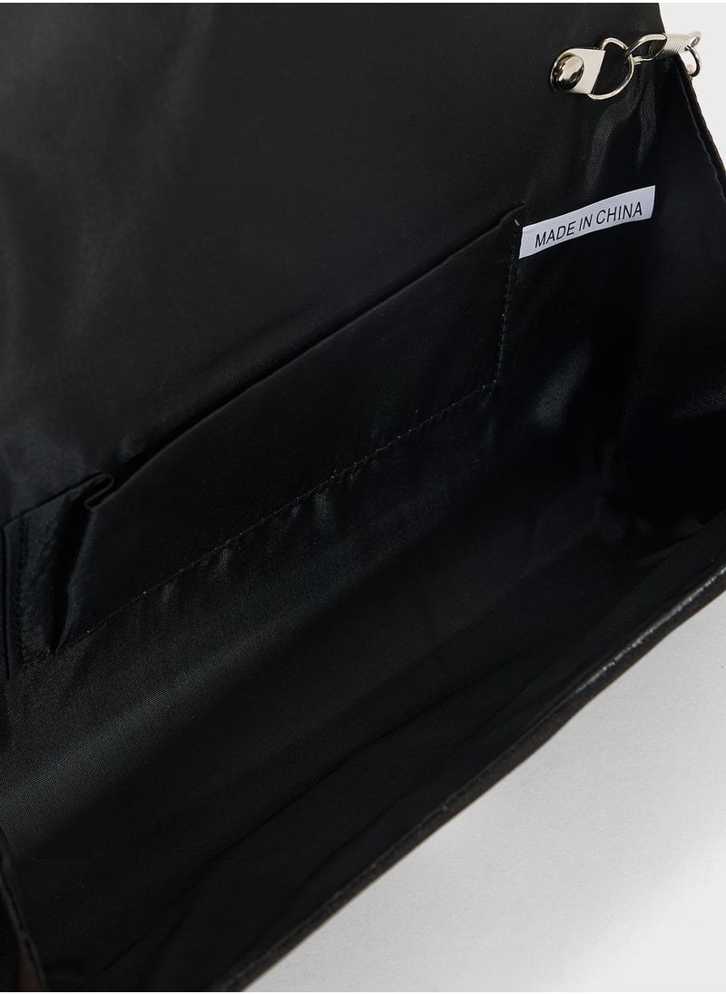 Tear Drop Diamante Clutch Bag