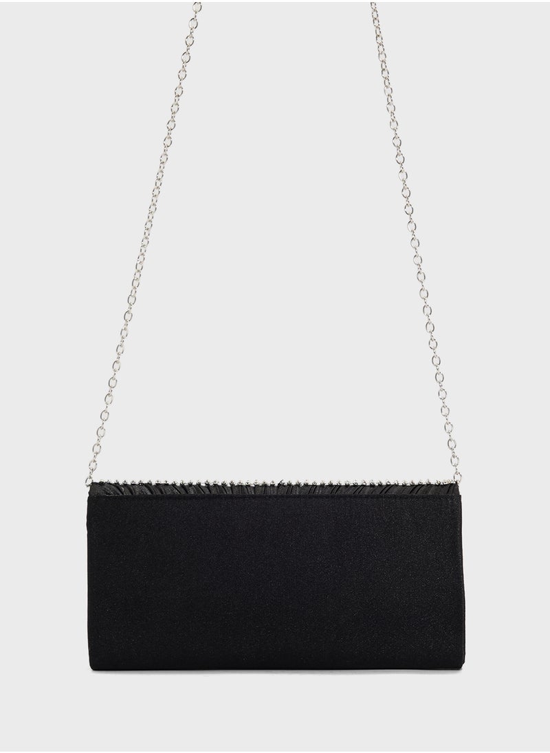 Tear Drop Diamante Clutch Bag