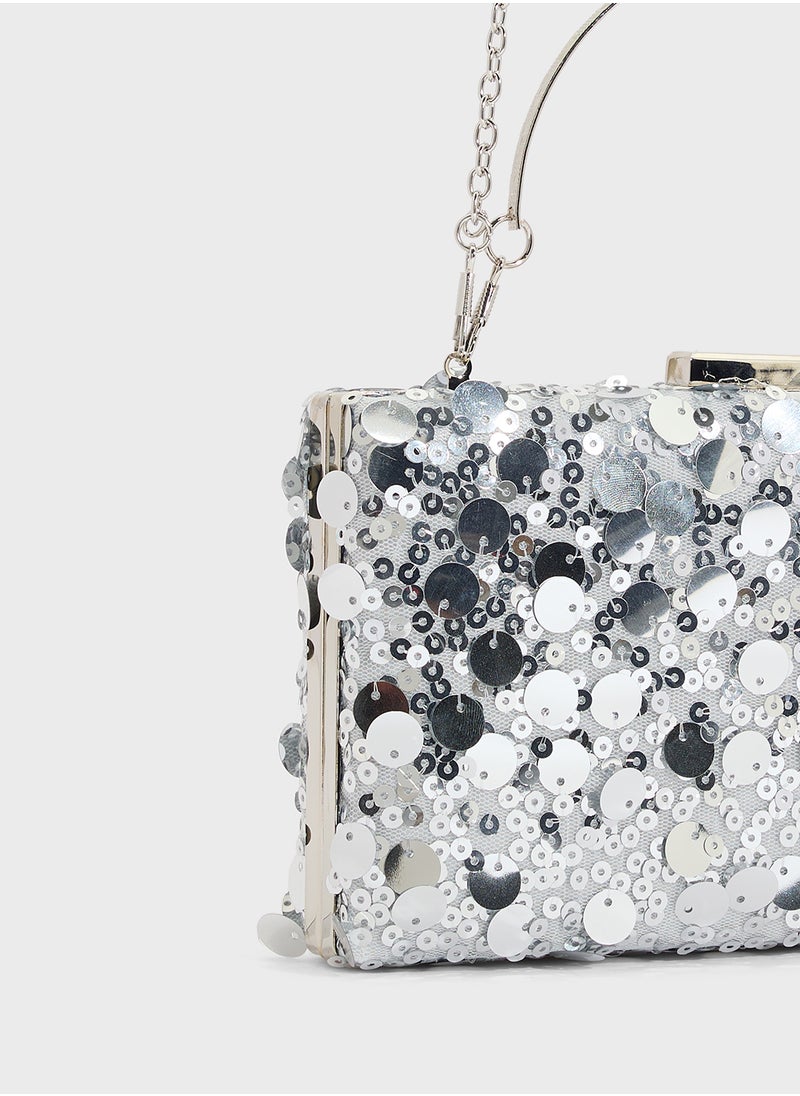 Sequined Clutch Bag