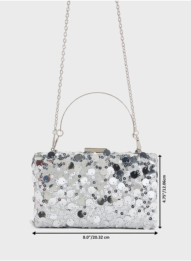 Sequined Clutch Bag
