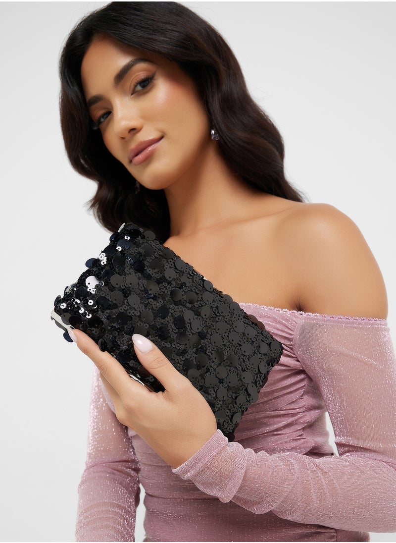 Sequined Clutch Bag