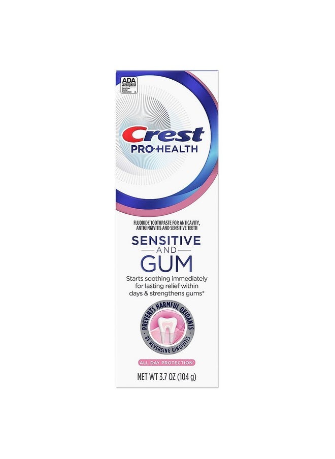 Crest Pro-Health Gum and Sensitivity, Sensitive Toothpaste, All Day Protection, 3.7 oz