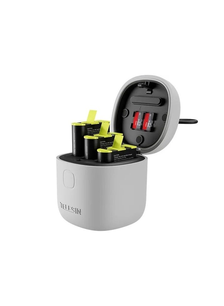 TELESIN GP-BTR-906-B ALL IN BOX CHARGER WITH 3 BATTERIES FOR GOPRO HERO 10/9